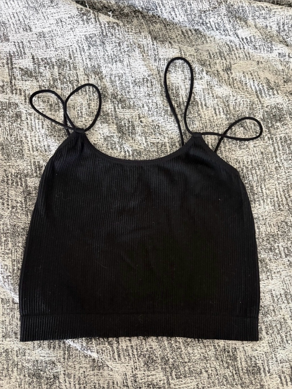 Colsie Cropped Tank Black Size Small